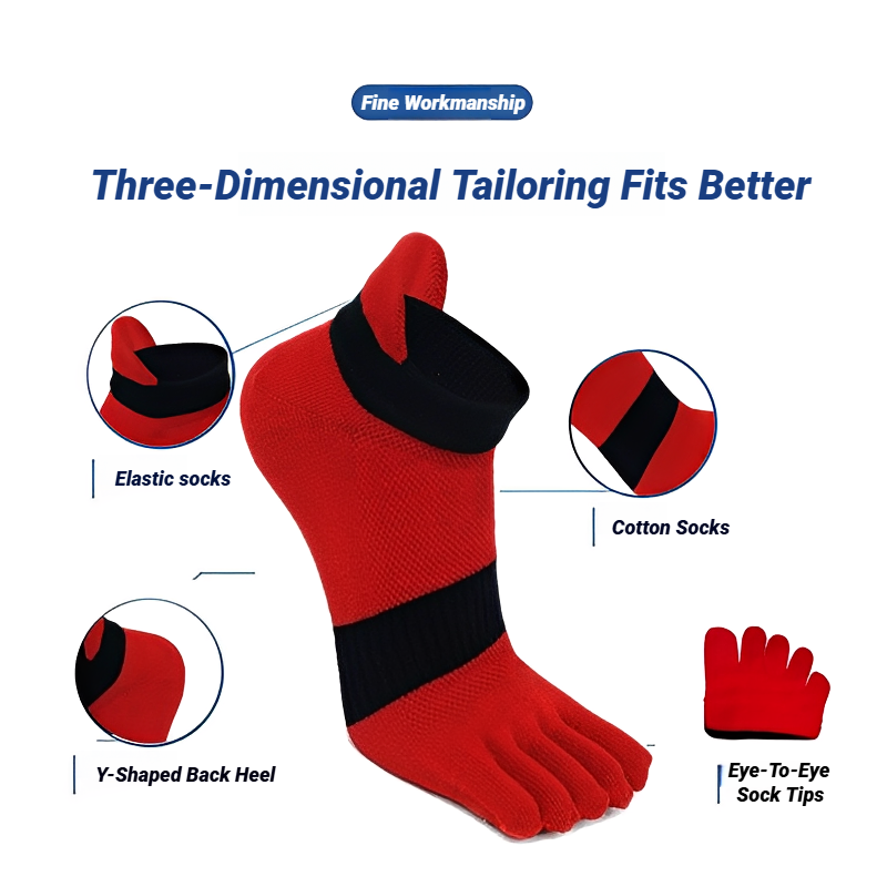 1 Pair Men Toe Sport Socks Sha - Socks Ankle Men recension och pris