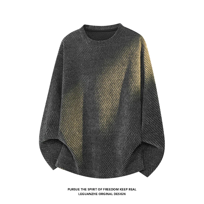 Men Diagonal Stripe Textured L - Men'S Fashion T Shirts recension och pris