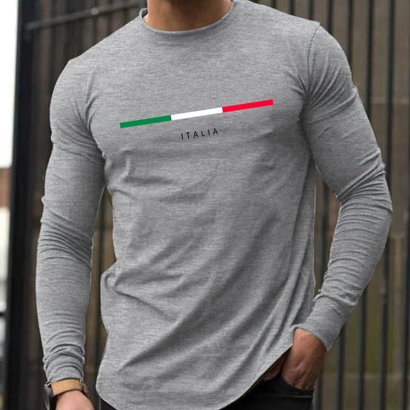 100% pure cotton men's long sl - Men'S Fashion T Shirts recension och pris