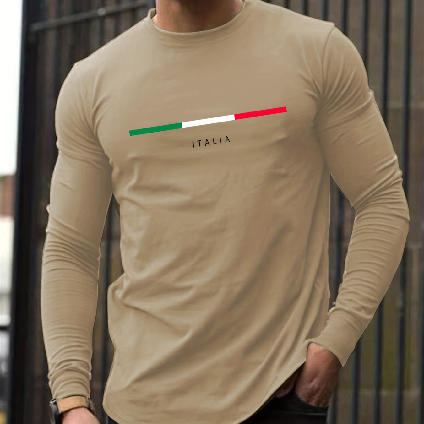 100% pure cotton men's long sl - Men'S Fashion T Shirts recension och pris
