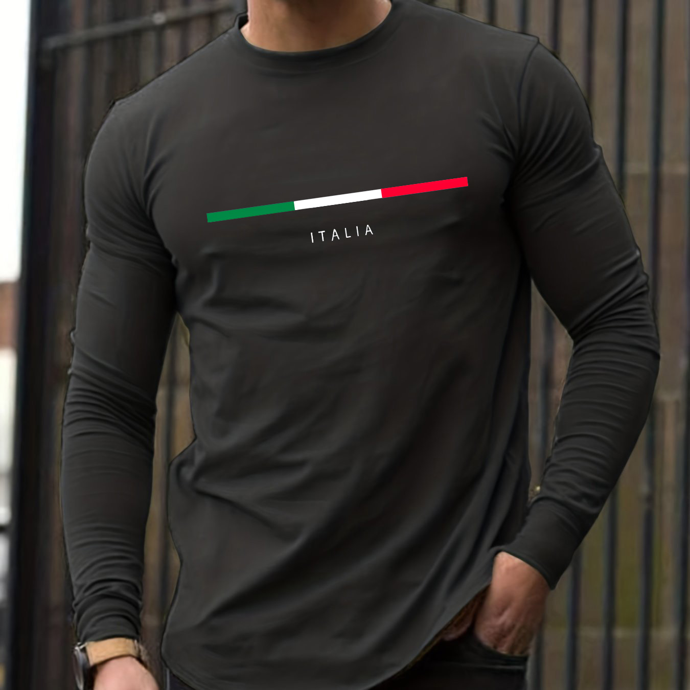 100% pure cotton men's long sl - Men'S Fashion T Shirts recension och pris