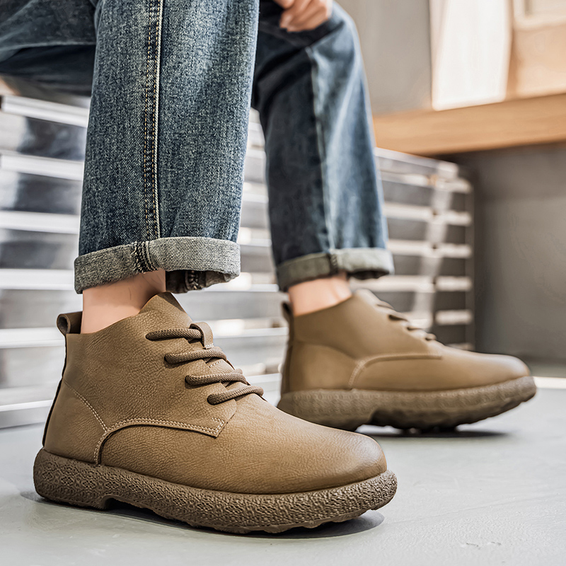 Men Ankle Boots Brown Short Bo - Men'S Fashion News recension och pris