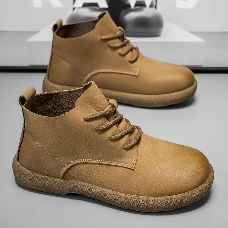 Men Ankle Boots Brown Short Bo - Men'S Fashion News recension och pris