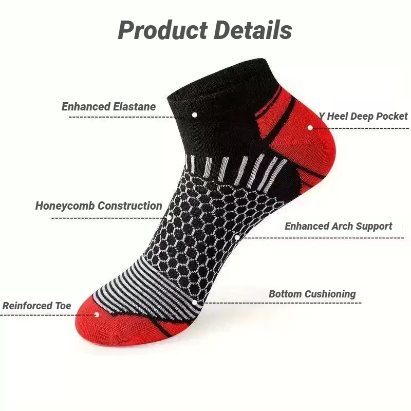 6 Pairs Men'S Short Sports Soc - Socks Ankle Men recension och pris