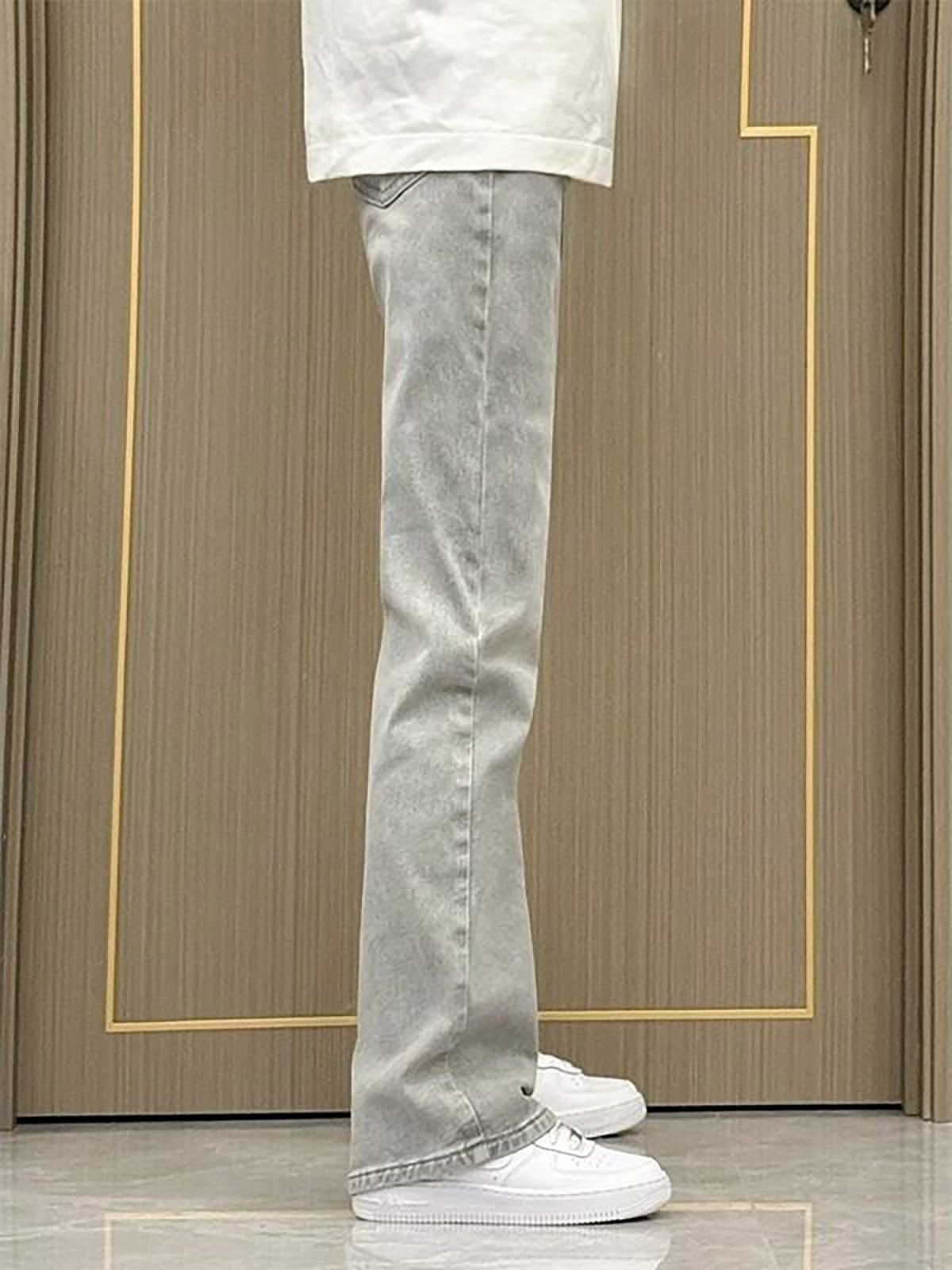 Smoke Grey Straight Leg Slim F - Men'S Fashion Grey Jeans recension och pris