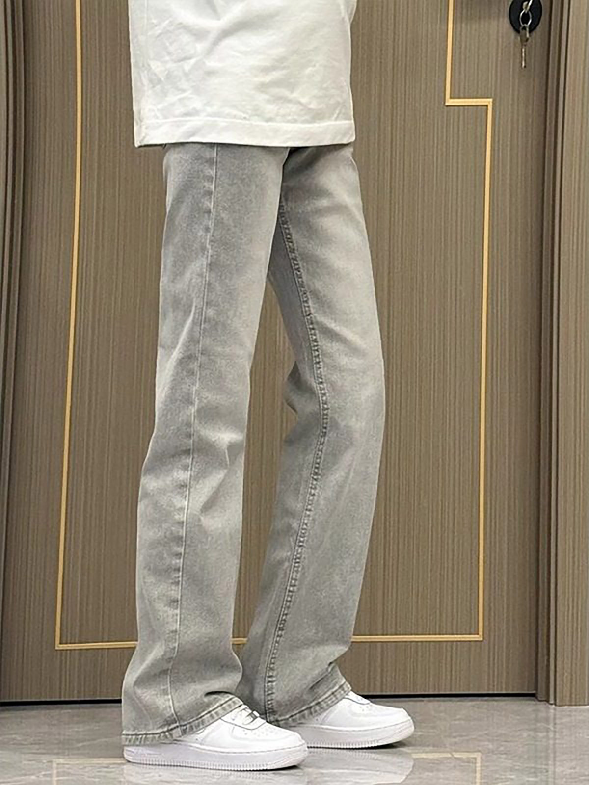 Smoke Grey Straight Leg Slim F - Men'S Fashion Grey Jeans recension och pris