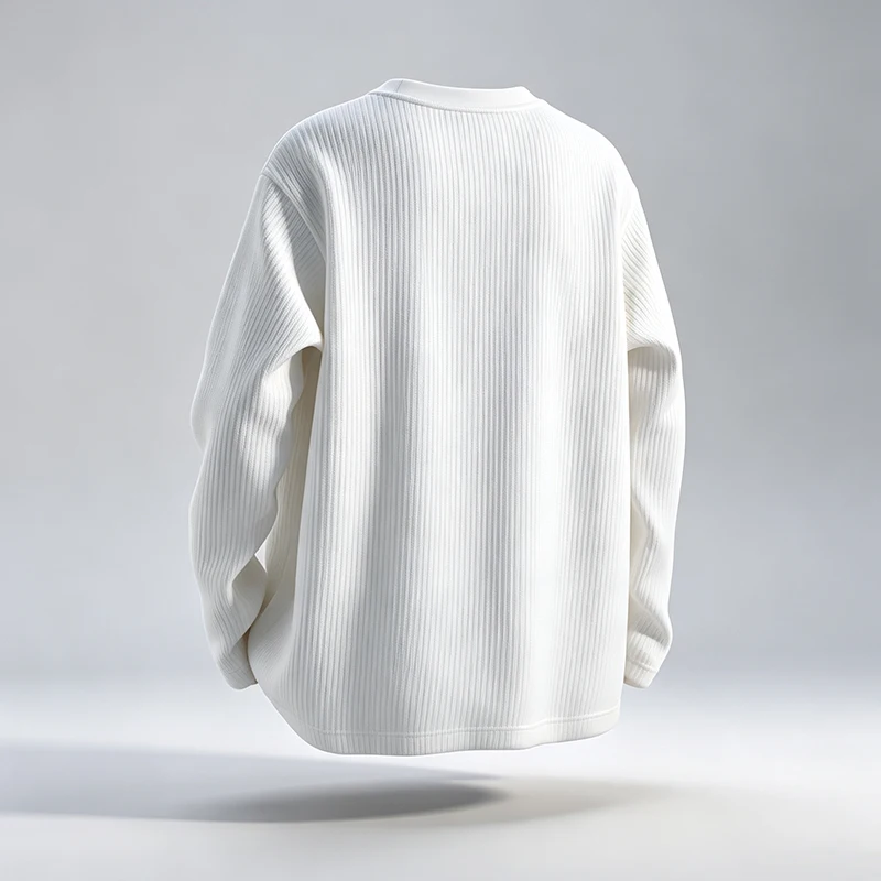 Men Vertical Ribbed Crew Neck  - Men'S Fashion T Shirts recension och pris