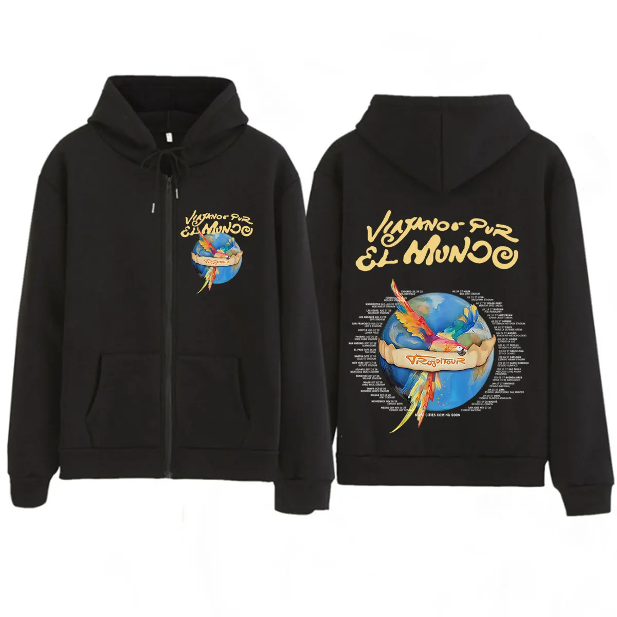 Karol G Viajando Por El Mundo  - Mens Fashion Zip Up Hoodies recension och pris