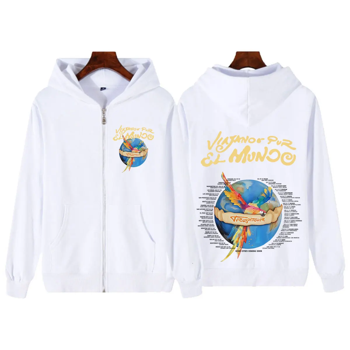 Karol G Viajando Por El Mundo  - Mens Fashion Zip Up Hoodies recension och pris