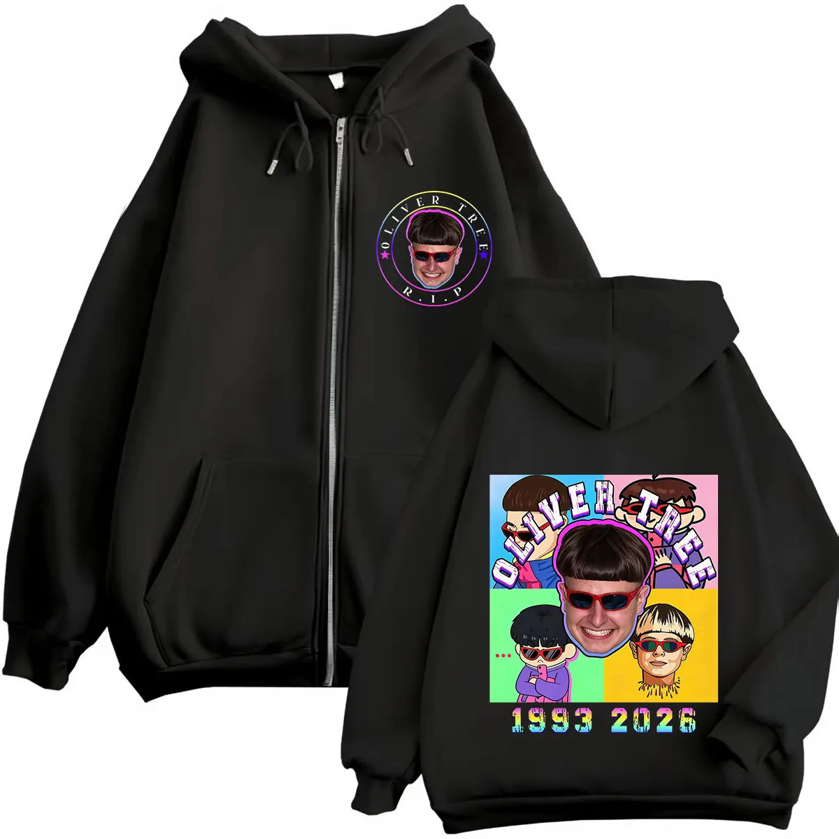 Oliver Tree Pop Rock Music 202 - Mens Fashion Zip Up Hoodies recension och pris